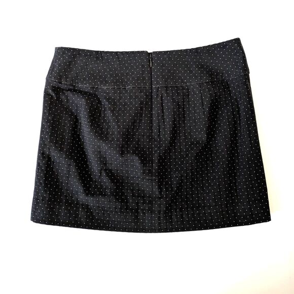 Express Design Studio Polka Dot Mini Skirt Black A-Line Lined Size 4 NWT - Picture 3 of 11